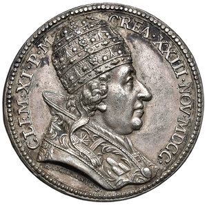 obverse: 1700 Stato Pontificio. Clemente XI (1700-1721). Chiusura Porta Santa. R2. 