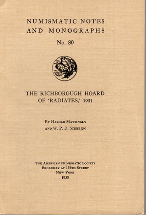 obverse: MATTINGLY H. and STEBBING P.D. - The Richborough hoard of 