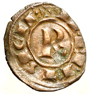 obverse: BRINDISI. Corrado I di Svevia (1250-1254) Denaro. (g. 0,78) Croce R/ Lettera R abbreviata. Spahr 155.   MI   SPL