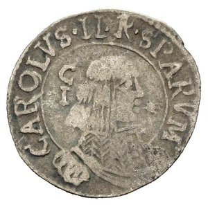 obverse: CAGLIARI. Carlo II di Spagna (1665-1700). Reale 1689. Ag (2,08 g). D/ Busto piccolo a destra tra sigle CI e stella; R/ Croce in cornice quadrilobata. MIR 88/1; Piras 93. qBB