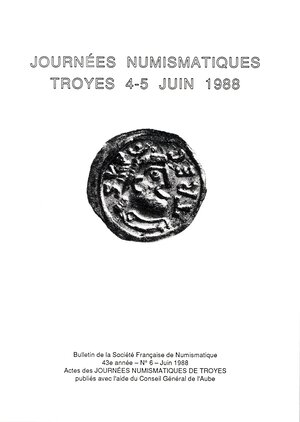 obverse: Turquois  M. – Quelques cas de falsification de monnaies dans l’Aube au XIX siecle. Paris, 1988.  Pp 406-409. Brossura ed. ottimo stato