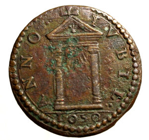 reverse: GUBBIO. Innocenzo X (1644-1655)Quattrino 1650/ V. Stemma R/ Porta Santa aperta. CNI 52; Munt. 122      CU     (g. 3,29)    RARO    SPL