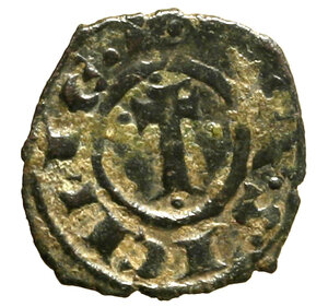 reverse: MESSINA. Carlo I d Angiò (1266-1285). Denaro. Lettere KAR R/ Croce con gigli nel 3° e 4° quarto. Spahr 35; MIR 158.    MI    (g. )   BB
