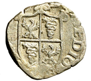 obverse: MILANO. Filippo III (1598-1621) Denaro. Stemma coronato R/ Provvidenza stante. Crippa 20   AR   qBB