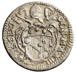 obverse: ROMA. Pio VI (1775-1799). Grosso A/ XIII. D/ Stemma R/ */ AVXILIVM/ DE/ SANCTO in ghirlanda d alloro. Munt. 58a; Ber. 2969; MIR 2772/12.    AR (1,29 g).    BB+