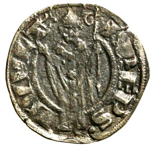 reverse: VOLTERRA. Ranieri II degli Ubertini (1273-1301). Grosso agontano da 20 denari. AG (1,79 g). Vescovo di fronte benedicente e con pastorale. R/ Croce accontonata da stelle nel 1° e 4° quarto. Vill. P. 55, 3; MIR 613. BB+