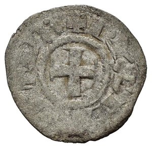 obverse: Oriente Latino. Le Crociate (Crusaders). Chiarenza (Achaea, Clarencia). Denaro Tornese da studio (Filippo di Savoia ?). Mi (0,75 g). Croce - Castello. MB