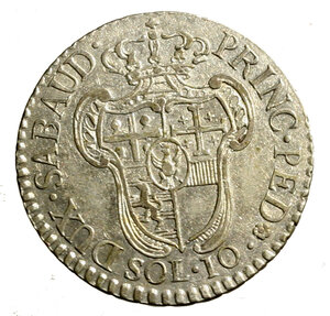 reverse: TORINO. Vittorio Amedeo III (1773-1798) 10 soldi 1795. Busto a ds. R/ Stemma coronato. MIR 992b; Mont. 377     MI   (g. 2,96)  +SPL