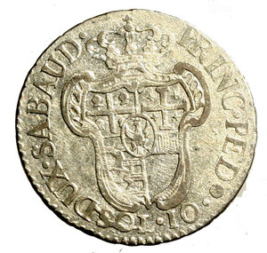 reverse: TORINO. Vittorio Amedeo III (1773-1798) 10 soldi 1796. Busto a ds. R/ Stemma coronato. MIR 992c; Mont. 378     MI   (g. 3,03)  +SPL