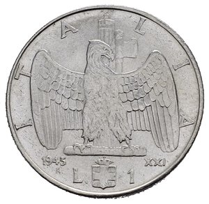 reverse: Regno d Italia. Vittorio Emanuele III (1900-1943). 1 Lira 1943 