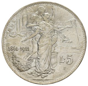 reverse: Regno d Italia. Vittorio Emanuele III (1900-1943). 5 Lire 1911 