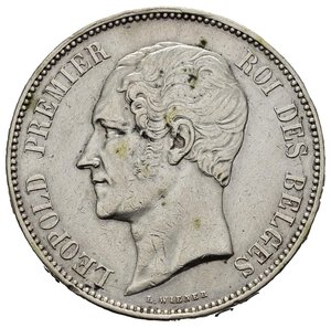 obverse: BELGIO. 5 Francs 1853. Ag. BB