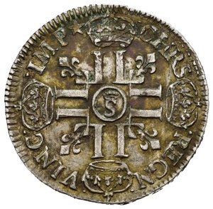 reverse: FRANCIA. Luigi XIV (1643-1715). 1/2 Ecu 1692 S coronata. Ag (13,4 g). BB+