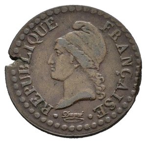 obverse: FRANCIA. Directoire (1795-1799). Un centime l an 6 A.Cu. BB+