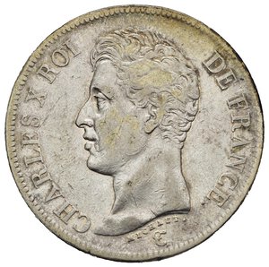 obverse: FRANCIA. Charles X (1824-1830). 5 Francs 1825 A inachevé (Parigi). Ag. Gad. 643. BB