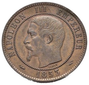 obverse: FRANCIA. Napoleone III. 10 centimes 1853 A. Cu. qFDC/FDC