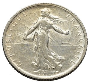 obverse: FRANCIA. 1 Franc 1912. Ag. qFDC