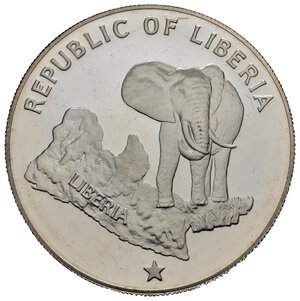 obverse: LIBERIA. 5 Dollari 1973. Ag. Proof