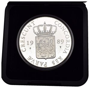 obverse: OLANDA. Ducato 1989 Ag. Con scatola. Proof