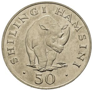 reverse: TANZANIA. 50 Shilingi 1974. Ag .500. FDC