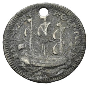 obverse: Medaglie Estere. Gran Bretagna. Henry IX Touch Piece Silver Medal, ND (ca. 1725-1807). Manifattura Italiana, Probabile Hamerani. Mi (?) 2,44 g - 21,10 mm. Foro. Molto raro. MB