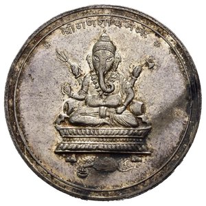 obverse: Medaglie Estere. India. Token / medaglia di area indiana raffigurante Ganesha. Ag (11,70 g -31,5 mm). SPL