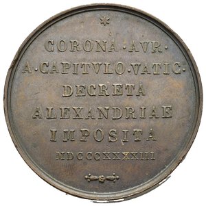 reverse: Medaglie Italiane. Alessandria. Medaglia Madonna della Salve 1843. AE (39,78 g - 43 mm). Opus Cerbara. qSPL