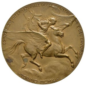 obverse: Medaglie Italiane. Torino. Medaglia Esposizione Internazionale delle industrie e del lavoro 1911. AE (26,65 g - 40 mm) Opus Canonica. qFDC