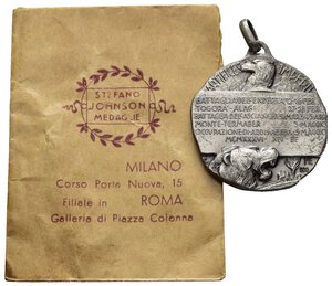 reverse: Medaglie Italiane. Reggimentali. Medaglia 11° Reggimento Alpini. Anno fascista XIV - 1936. Ag (12,6 g - 29,6 mm). SPL+