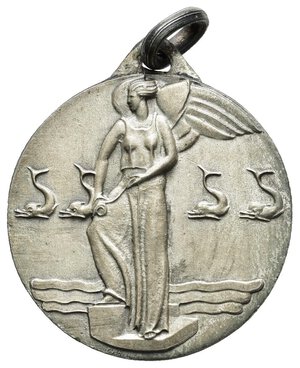 obverse: Medaglie Italiane. Ventennio Fascista (1922-1943). Medaglia Federazione Italiana Nuoto CONI. Liberi Nuotatori. Ag. 8,20 g - 26 mm. SPL
