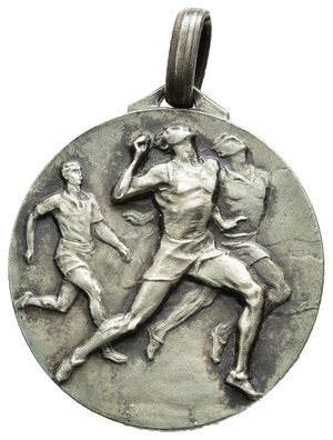 obverse: Medaglie Italiane. Ventennio Fascista (1922-1943). Medaglia Sportiva senza data. Atletica. Ag 9,13 g - 24,8 mm. SPL