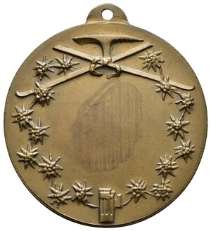 reverse: Medaglie Italiane. Ventennio Fascista (1922-1943). Medaglia Sportiva senza data. Sci di fondo. AE 25,37 g - 39,8 mm. SPL