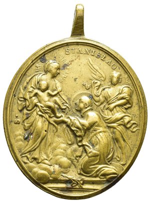 reverse: Medaglie Religiose. Medaglia Sant Ignazio di Loyola - Santo Stanislao. AE dorato (34,7 g - 42x56 mm). SPL