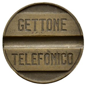 reverse: Gettoni Italiani – Serie TETI. Società Telefonica Tirrena, operava in Liguria, Toscana, Lazio e Sardegna. Al dritto in alto 1945 al centro TETI in basso ROMA. Al verso al centro due righe in incuso legenda GETTONE TELEFONICO. Realizzato in Bronzo (AE), (24,4mm, 6.1g.). Conservazione BB.   