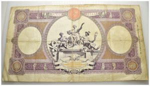 reverse: Banconote Italiane - Regno d’Italia - Vittorio Emanuele III (1900-1945) - Africa Orientale Italiana – Lire 1000 – Decreto 12.9.1939 - Molto Rara (RR) - Conservazione MB. Crapanzano OI 61