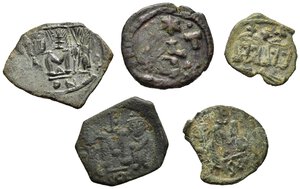 reverse: Monete antiche. Lotto di 5 monete bizantine da catalogare. AE. Nr. Reg. 589/24