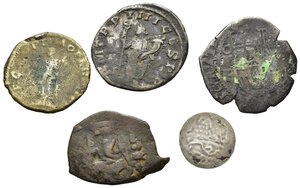 reverse: Monete antiche. Lotto di 5 monete da catalogare. Nr. Reg. 589/24
