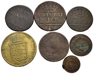 reverse: Zecche Italiane. Austria, Napoli e Stato Pontificio. Lotto di 7 monete