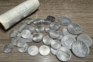 obverse: Repubblica Italiana. Lotto di 36 monete in alluminio, molte in FDC + rotolino 10 lire 1998 spighe lunghe