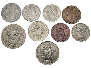 obverse: Vaticano. Pio XI e Pio XII. Lotto di 9 monete in alta conservazione, tutte diverse per data o tipo. qFDC-FDC