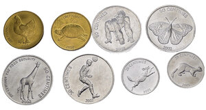obverse: Monete Mondiali. Congo. Lotto di 8 monete diverse. FDC