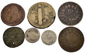 obverse: Monete del mondo. FRANCIA. Lotto di 6 monete + 1 gettone