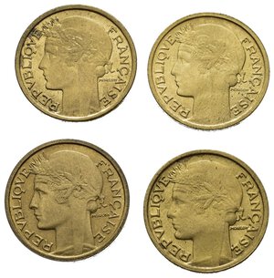 reverse: Monete Mondiali. Francia. Lotto di 4 monete da 50 centimes 1932, 1936, 1938, 1939 in belle conservazioni