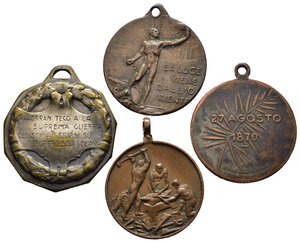 reverse: Medaglie Italiane. Personaggi. Lotto di 4 medaglie. AE. Lenin - Amilcare Cipriani - Enrico Ferri - Pietro Barsanti
