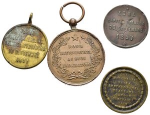 reverse: Medaglie. Lotto di 4 medaglie. Vittorio Emanuele II, Garibaldi, Roma rivendicata, Roma Capitale 1897