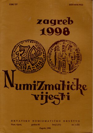 obverse: AA.-VV. - Numizmatika Vijesti. Zagreb, 1998. pp 231, illustrazioni nel testo. rilegatura editoriale, buono stato, ottimo contributo di Gorini su Egina e Atene.