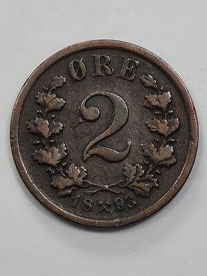 reverse: 2 ORE 1893 NORVEGIA MB/BB (NC)