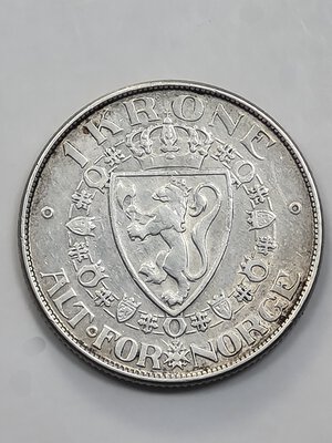 reverse: 1 CORONA 1915 NORVEGIA (R )
