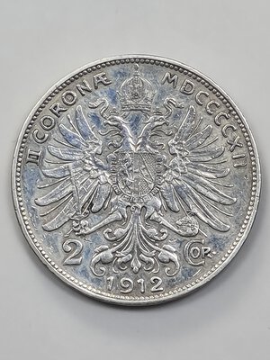 reverse: 2 CORONE 1912 AUSTRIA MB/BB