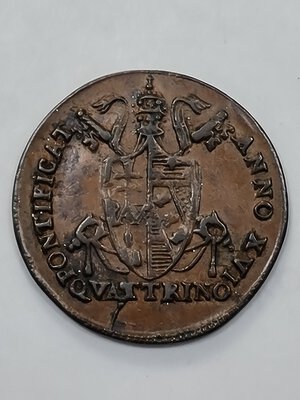 reverse: QUATTRINO 1816 PIO VII BOLOGNA BB/SPL